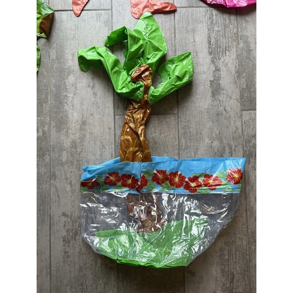 Tropical Hawaiian Party Decoration Set Inflatable Floats Drink Markers Beverage